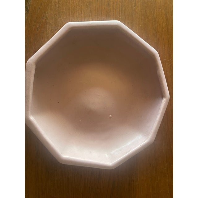 Weller Pottery Art Nouveau Weller Art Pottery Hexagon Mauve Lavender Bowl - Rare Indeed For Sale - Image 4 of 5