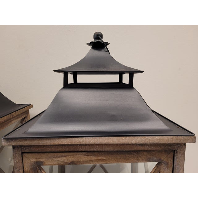 Vintage French Lanterns in Forja, Set of 2 For Sale - Image 14 of 17