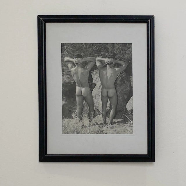 1940s Vintage Bruce of La Photograph, Two Men in the Woods For Sale - Image 5 of 5