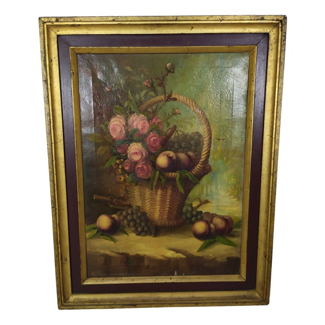 Still Life, Oil on Canvas, Framed For Sale