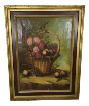 Still Life, Oil on Canvas, Framed