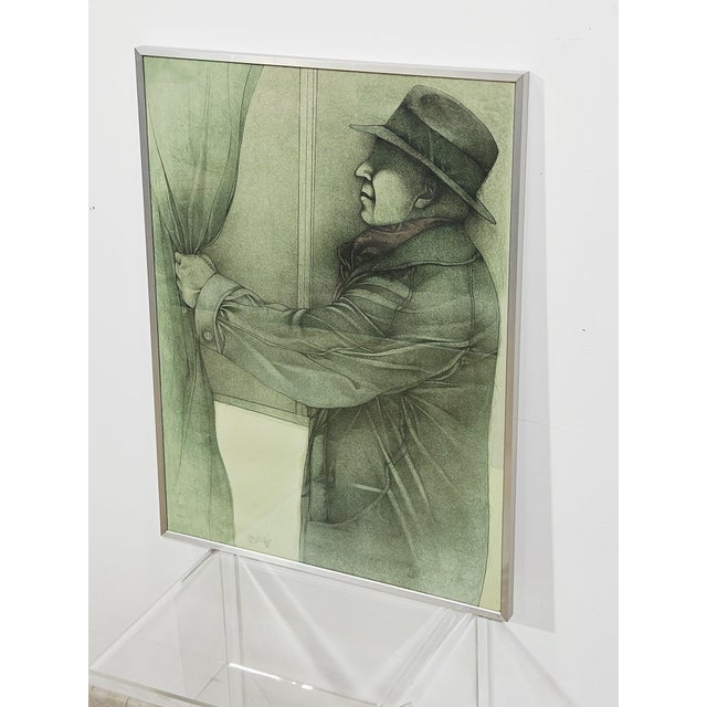 Bruno Bruni, Hinter dem Vorhang, 1979, Lithograph, Framed For Sale - Image 11 of 17