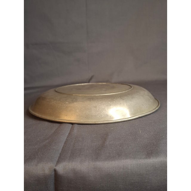 18th Century Antique 18thC German Pewter Judaica Shallow Bowl Georg Daniel Mayse Hebrew For Sale - Image 5 of 14