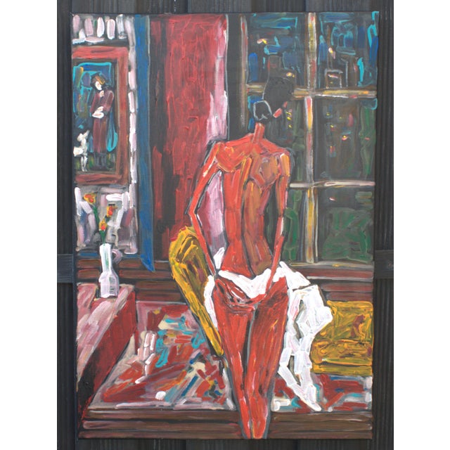 “By the Window” Size: 41×59 х 1.5 cm Materials: Acrylic on professional cotton canvas, 400 g/m², stretched on a wooden...