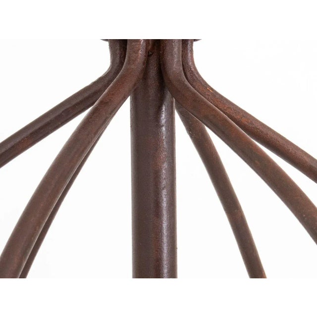 American Wrought Iron Six-Light Chandelier For Sale - Image 4 of 11