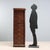Oak chest of drawers. Eight hinged drawers with metal handles and label holders, and lockable side panels. Bracket legs....