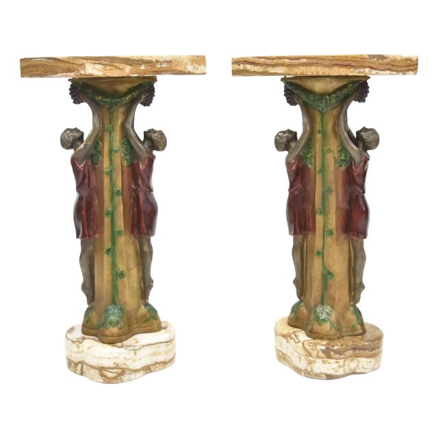 (Pr) Pierre Sega Art Deco Fern Stand Pedestals For Sale