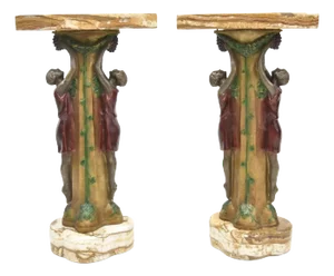 (Pr) Pierre Sega Art Deco Fern Stand Pedestals