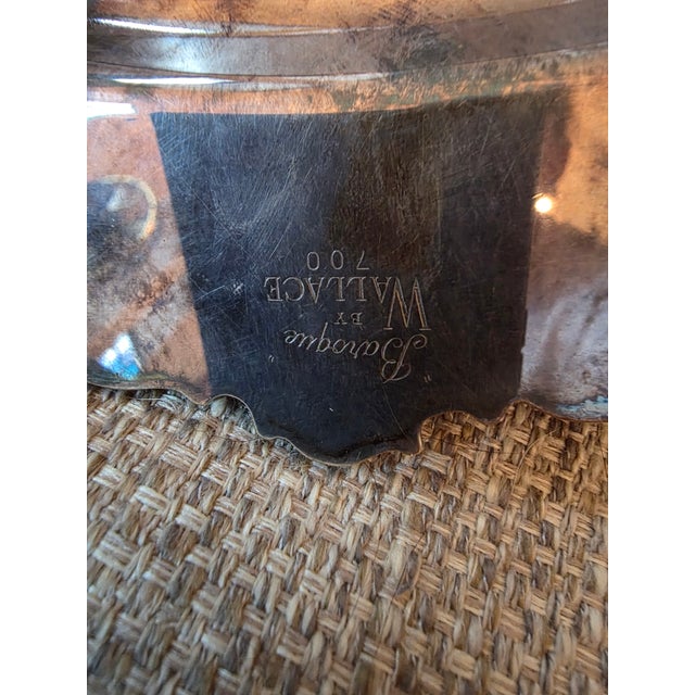 Fine Baroque Pattern Silver Plated Mirrored Plateau by Wallace For Sale In San Antonio - Image 6 of 10