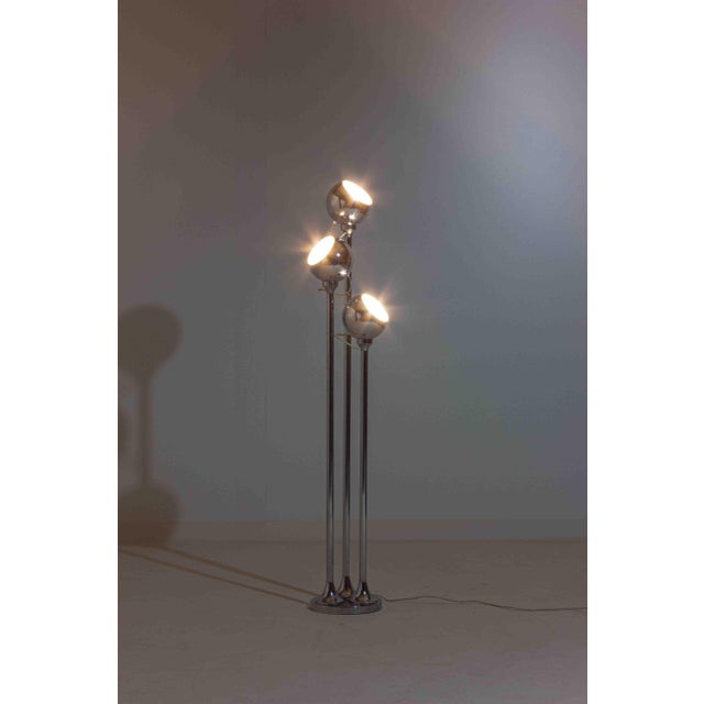 Chrome Floor Lamp with Adjustable Metal Ball-Shaped Lights, Italy, 1970s For Sale - Image 6 of 11