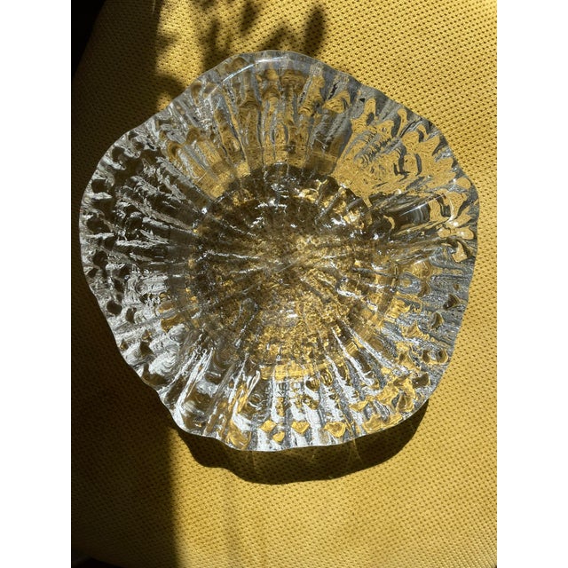Textured Glass Sea Jellyfish Ashtray from Pukeberg, Sweden, 1960s For Sale - Image 4 of 4