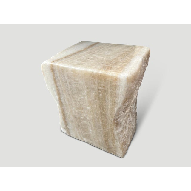Beautiful pale onyx side table with unique textures and tones. Both usable and sculptural. It’s fascinating how Mother...