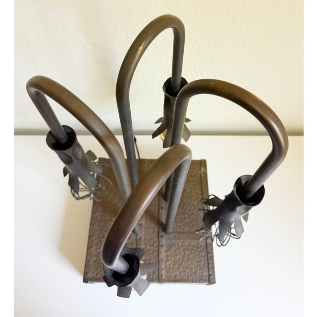 1940s Bronze Biomorphic Table Lamp For Sale - Image 4 of 14