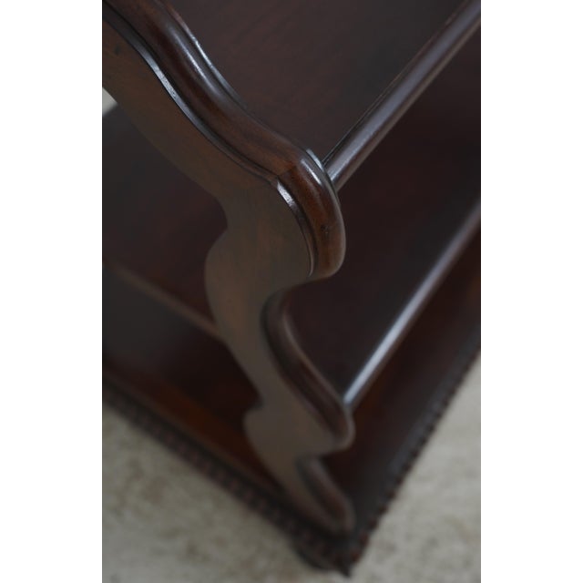 2000 - 2009 Bernhardt Furniture Mahogany 3 Tier Table For Sale - Image 5 of 11