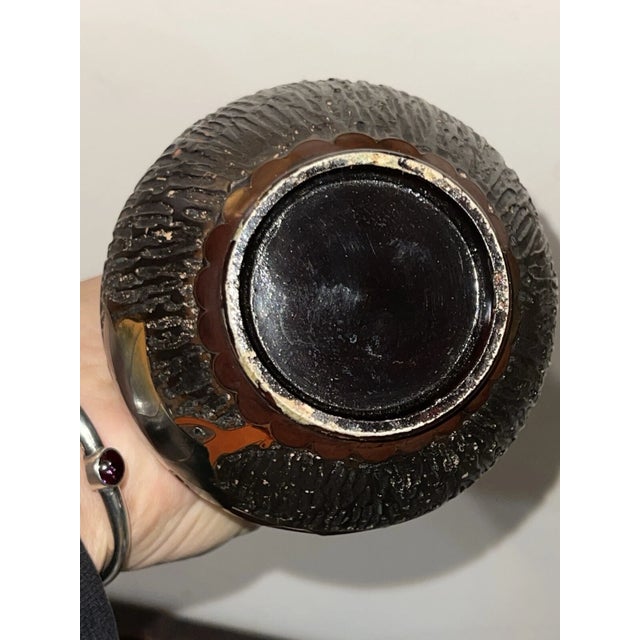 Japanese Totai Shippo “Tree Bark” Cloisonné Vase, 19th Century, Tall Bottle Form For Sale - Image 14 of 14