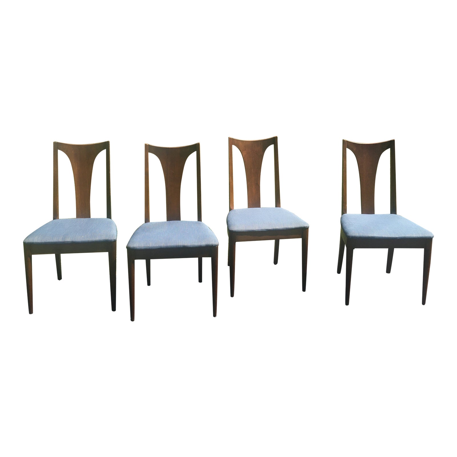 Mid Century Broyhill Brasilia Lenoir Chair Company Walnut Dining Room Chairs Set of 4 Chairish