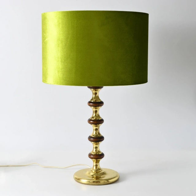 Brown Mid-Century Swedish Brass Table Lamp from Ivars, 1970s For Sale - Image 8 of 8