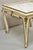 Vintage French Louis XV Style White Painted Marble Top Low Square Coffee Table For Sale - Image 4 of 12