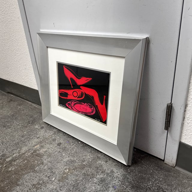 Pop Art After Andy Warhol "Shoes 1980" Pop Art Print, Framed For Sale - Image 3 of 12