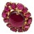 Bochic "Orient" Vintage 50 Carat Natural Multi Ruby Ring Set 18K Gold &Silver For Sale