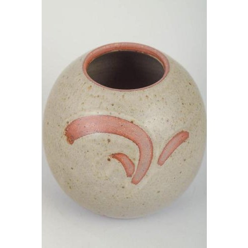 2-Color Matte Glazed Stoneware Vase by Rolf Palm, Mölle, Sweden, 1996 For Sale - Image 3 of 5