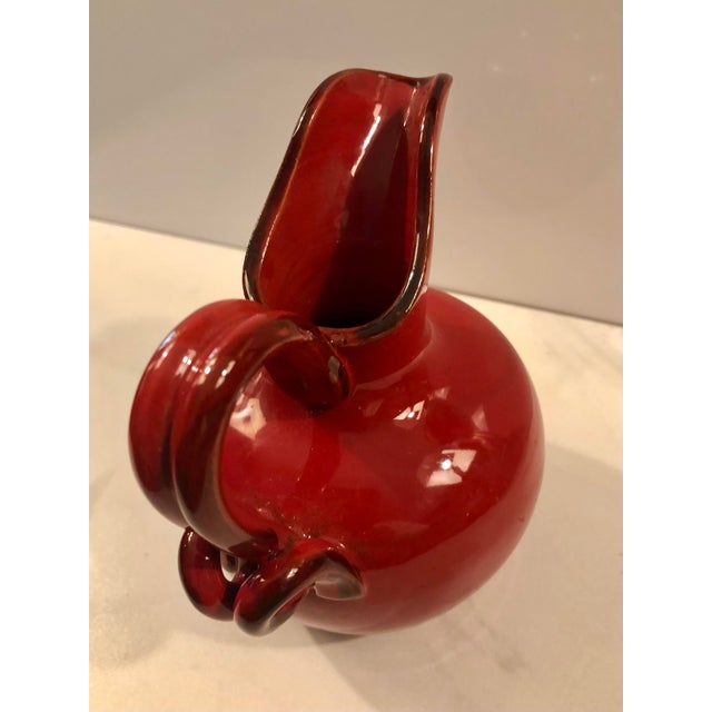 1970s 1970s Small Italian Red Ceramic Pitcher For Sale - Image 5 of 8