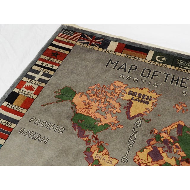 Vintage Oriental Hand Knotted Wall Rug, 1990s For Sale - Image 9 of 14