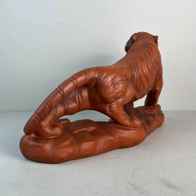 Vintage Ceramic Tiger from Iwata Seito, Japan, 1970s For Sale - Image 4 of 12
