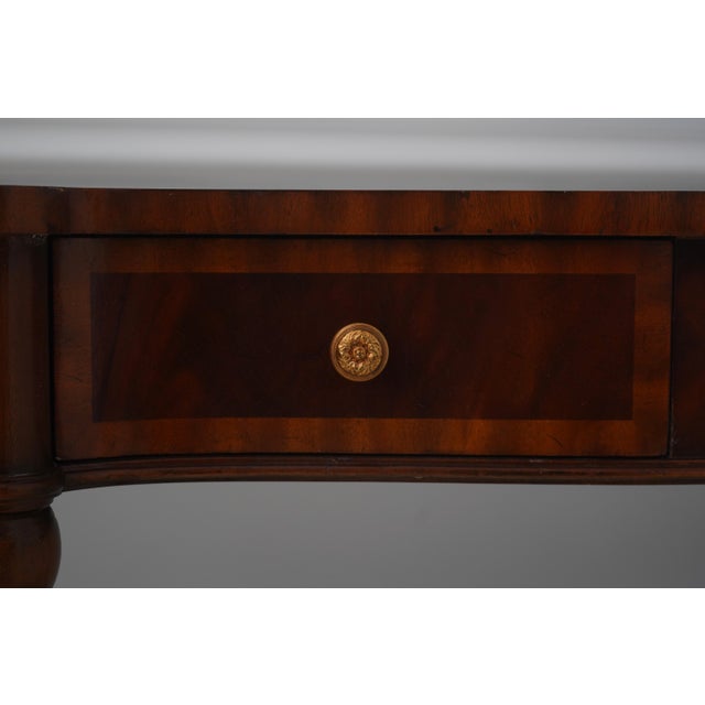 Brown Maitland Smith Mahogany Nathan Console Table W. 2 Drawers For Sale - Image 8 of 18