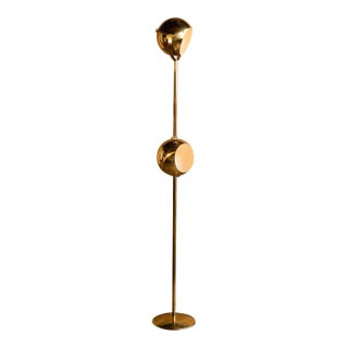 1970s Brass Double Eyeball Floor Lamp For Sale