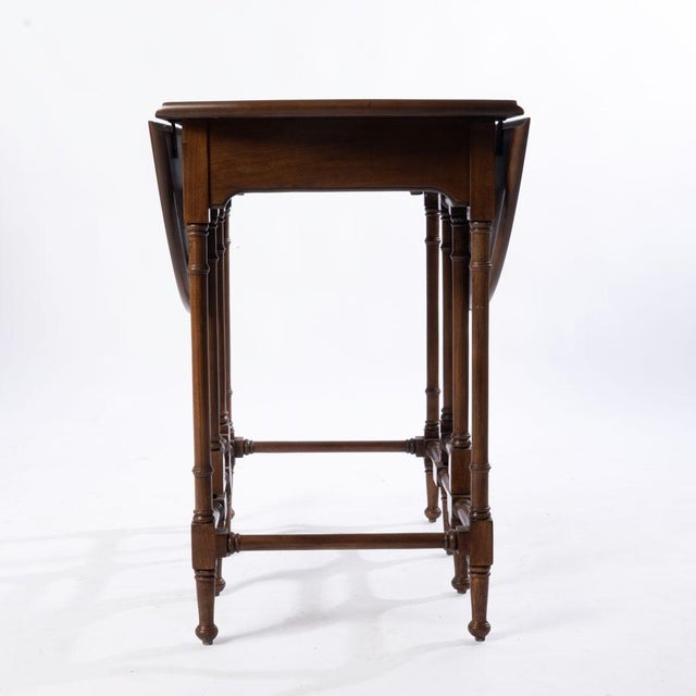 Wood Mid 20th Century Statton Drop-Leaf Gate Leg Table For Sale - Image 7 of 10