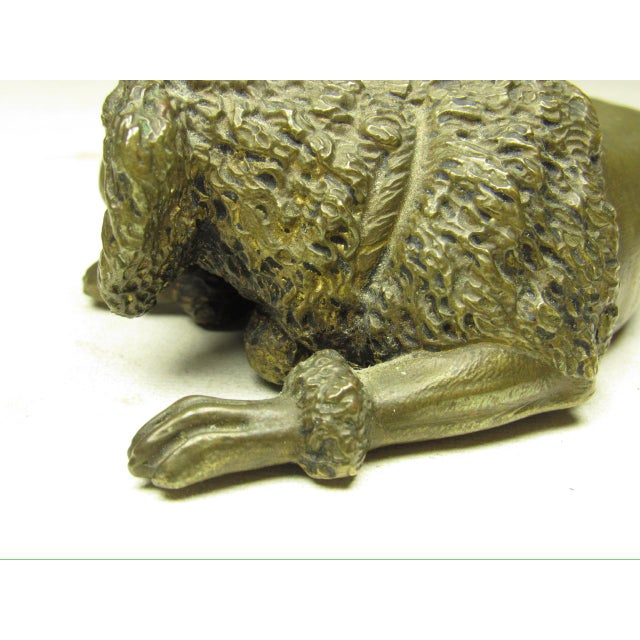 Bronze Antique Bronze Poodle Figurine For Sale - Image 8 of 11
