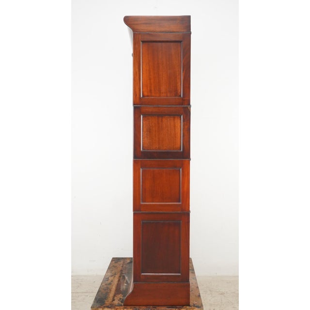 Antique Victorian Style Writing Bureau Barrister Bookcase For Sale - Image 6 of 11