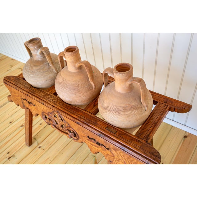 Wood Antique Carved Amphora Stand with Amphorae, 1890s, Set of 4 For Sale - Image 7 of 18