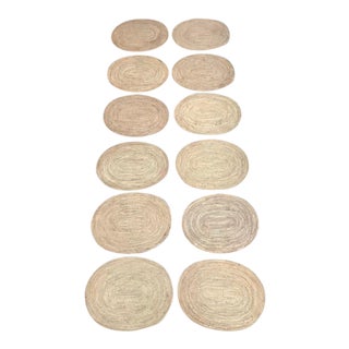 Rattan Oval Placemats - Set of 12 For Sale