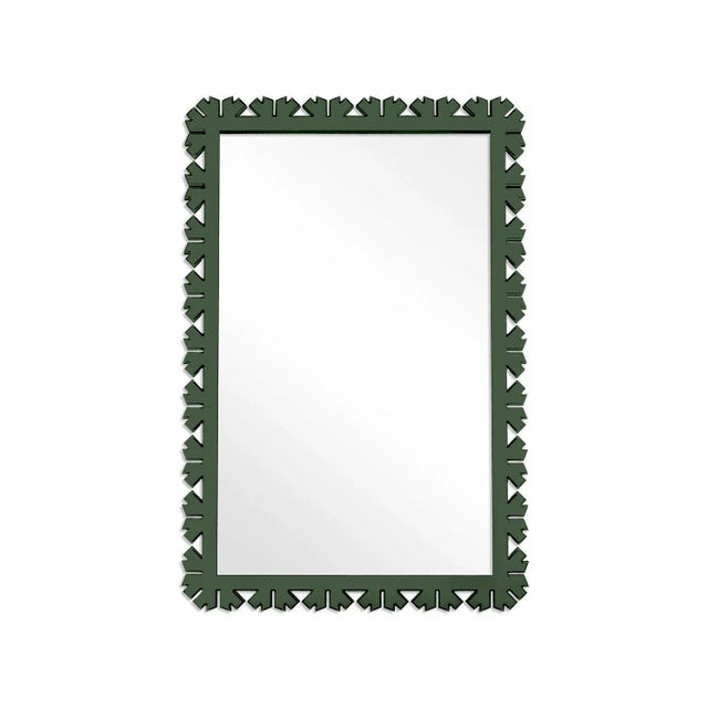 Contemporary Fleur Home Audubon Bamboo Sticks Rectangle Mirror in Duck Green, 35.5x50.5 For Sale - Image 3 of 3