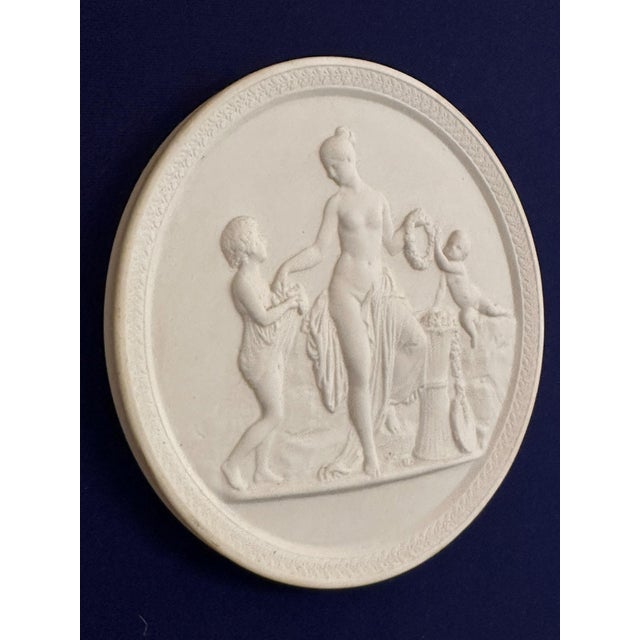 Pair of Framed Antique Parian Bas Relief Plaques by Royal Copenhagen, Produced Circa 1870–1890 For Sale In New York - Image 6 of 12