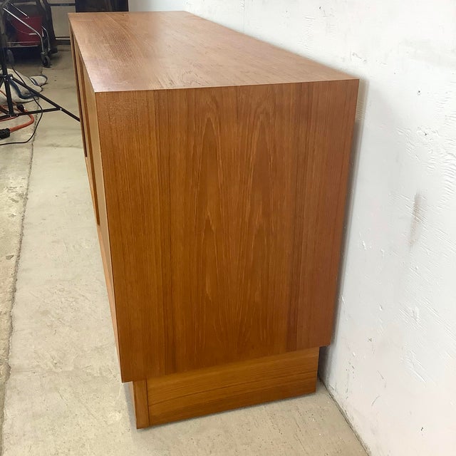 1980s Scandinavian Modern Teak Tambour Credenza For Sale - Image 5 of 12