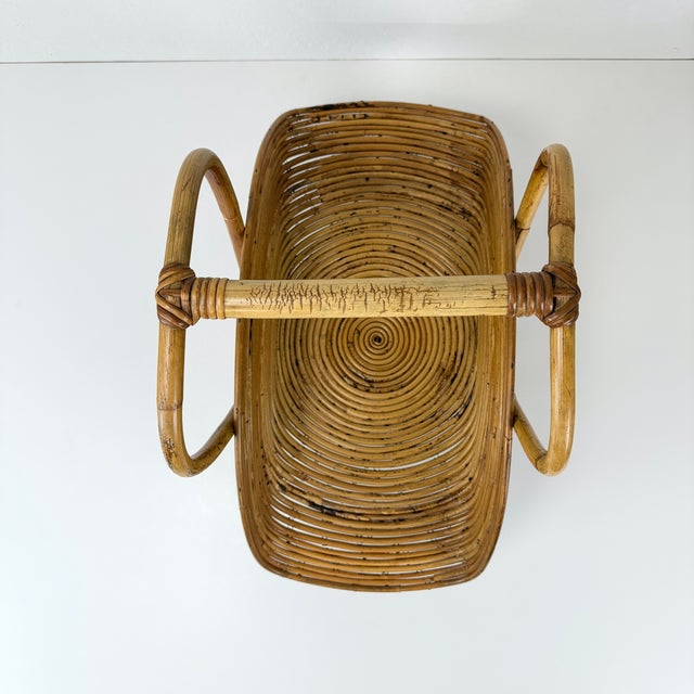 Magazine Rack in Wicker from Vivai Del Sud, Italy, 1970s For Sale - Image 10 of 13