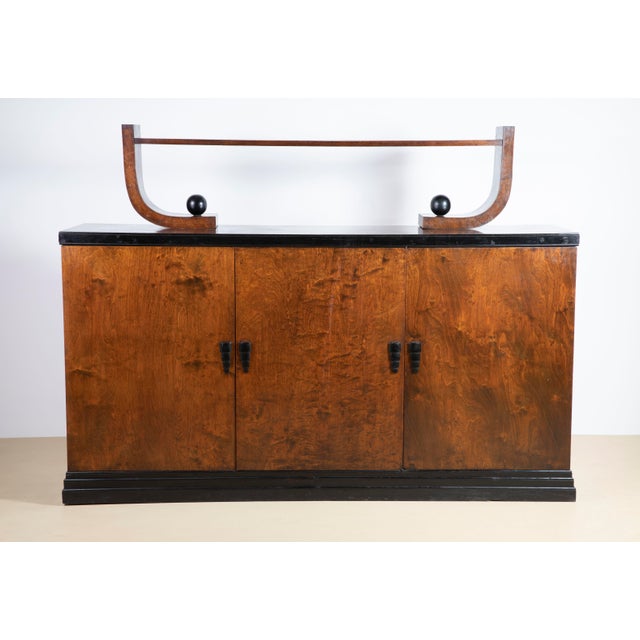 Black Art Deco Sideboard with Etagere, 1920s For Sale - Image 8 of 10