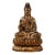 Vintage Chinese Mud‑Gilded Bronze Guanyin Bodhisattva Seated Lotus Figure, Chinoiserie Altar Statue For Sale
