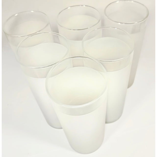Frosted Highballs- Set of Six For Sale - Image 11 of 11