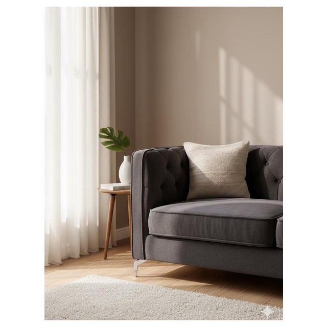 Textile Organic Hemp Pillow, Pure White Ivory Linen-Like Cushion, Handwoven Turkish Anatolian Pillow With Insert, 16x16 In For Sale - Image 7 of 9