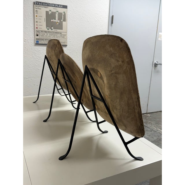 Hand Painted Ceramic Platters + Stands, Set of Three For Sale - Image 12 of 12