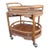 Mid 20th Century Vintage Bamboo and Raffia Bar Cart For Sale