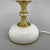 Milk Glass Brass Table Lamp attributed to Napako, 1970s For Sale - Image 6 of 11