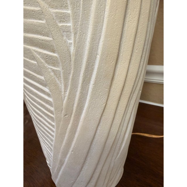1970s Dayle Rushall Palm Beach Plaster-Style Ceramic Heron Table Lamp For Sale - Image 9 of 12