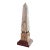 20th Century Italian White and Rouge Marble Obelisk With Specimen Plinth For Sale