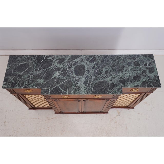 Stone Vintage Cabinet Made Regency Marble Top Credenza For Sale - Image 7 of 18