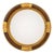 Regency Style Walnut and Giltwood Framed Circular Convex Mirror For Sale